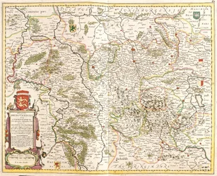 Mapa do Duche de Brunswick (Alemanha) (gravura