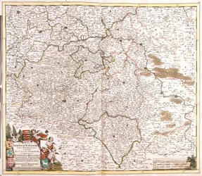 Mapa do Duque da Saxônia (Alemanha) (gravura