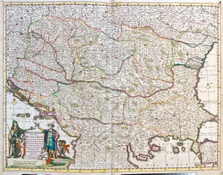 Mapa do Reino da Hungria (gravura