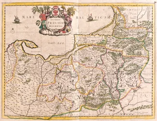 Mapa do Reino da Prússia (Alemanha) (gravura