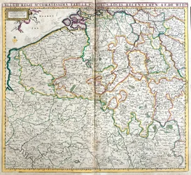 Mapa do Reino dos Países Baixos (gravura
