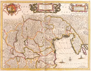 Mapa dos territórios venezianos na Itália (gravura