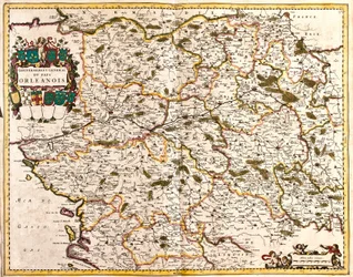 Mapa do governo geral do país Orlean (França) (gravura