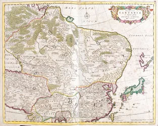 Mapa da região Tartare (Rússia e China) (gravura