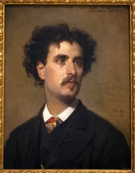 Retrato do pintor Mariano Fortuny y Marsal (1838-1874). Pintura de Federico de Madrazo (1815-1894), óleo sobre tela