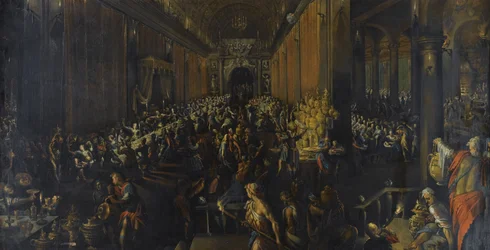 A festa de Belsazar, 1596