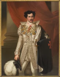 Oscar I, roi de Suede et Norvege - Retrato de Oscar I (1799-1859), Rei da Suécia e Noruega, de Westin, Fredric (1782-1862). Óleo sobre tela. Dimensão : 149x114 cm. Nationalmuseum Estocolmo