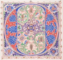 Inicial O iluminado, 1830-62.
