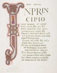 Folha iluminada com inicial I, 1830-62.