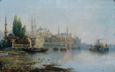 Istambul como vista do Bósforo, segunda metade do século XIX.
