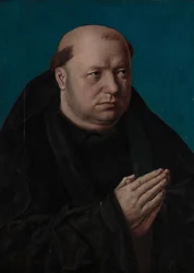 Retrato de um monge em oração.