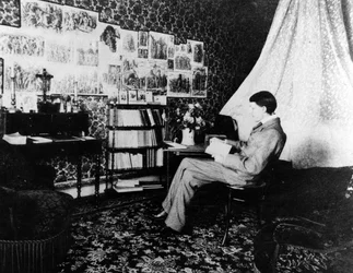 Aubrey Beardsley no Cosmopolitan Hotel, Menton, França, 1898