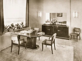 Sala de jantar de Ensembles Mobiliers, pub. 1937.
