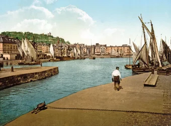 Porto de Honfleur, França, 1890-1900