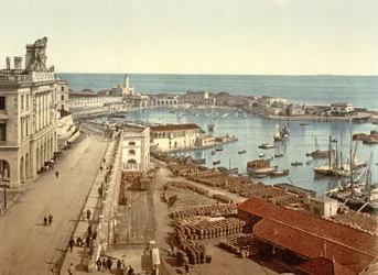 O porto em Argel, bar. c.1900