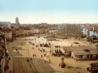 Vista do porto de Dunquerque, 1890-1900