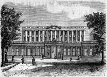 Arquitectura do século XVIII: vista exterior da Câmara Municipal de Bordeaux, Gironde (33)