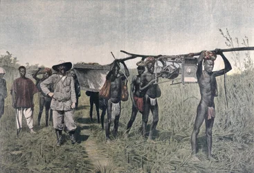 Um comboio na Marchand Mission em 1898, do Le Petit Journal, 1899