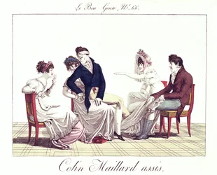 Um jogo de Colin-Maillard (Blind Mans Buff), c.1810-20