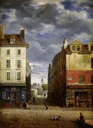 Uma rua na velha Paris