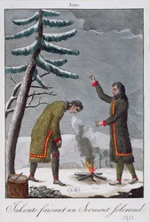 Um homem Yakut fazendo um juramento solene, 1811