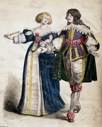 Um casal de nobres, sob Louis XIII