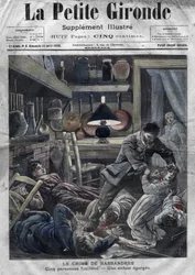 Uma família assassinada: assassinato da família Leblond por Caillard, um louco, em Nassandres, perto de Bernay. Capa de “La Petite Gironde” de 10 de abril