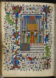 Adicionar 16997 f.171v Escritórios dos Mortos (Vésperas) do Chevalier Hours, c.1420 (vellum)