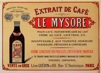 Propaganda para o extrato de café Le Mysore