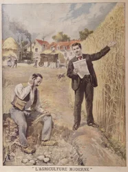 Propaganda para a revista LAgriculture Moderne, em Le Petit Journal, 4 de abril de 1897 (gravura colorida)