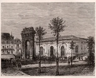 Aix les bains - Aix-les-Bains - Savoy - o arco romano de Campanus - gravura em "La France illustree: geography, history, administration statistique" de V.A. Malt-Brown. 1884