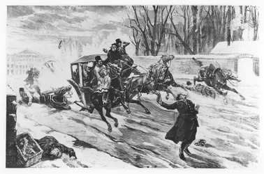 Alexandre II assassinado em São Petersburgo, 13 de março de 1881