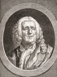 Alexis Piron, 1689 1773. Epigramatista e dramaturgo francês. De Les Heures Libres publicado em 1908.