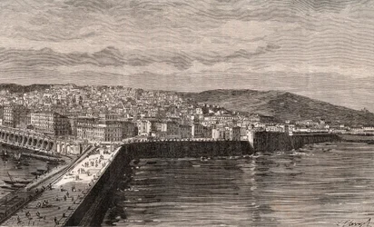 Argel - Argel - Argélia - gravura em “La France ilustre: geografia, história, administração estatística” de VA Malt-Brown. 1884