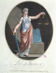 Alegoria da Justiça, publicado por J. Chereau, Paris, 1792