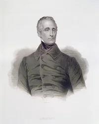 Alphonse de Lamartine, gravado por Pierre Pelee (1801-71)
