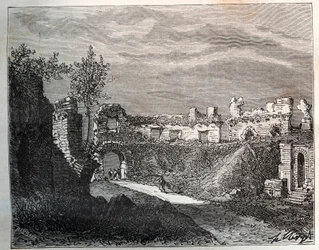 Anfiteatro de Frejus - gravura em "La France illustree: geographie, histoire, administration statistique" de V.A. Malt-Brown. 1884