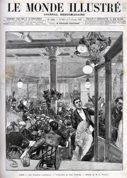 Ataques anarquistas em Paris, em fevereiro de 1894. A explosão no Café Terminus. "O Mundo Ilustrado", de 17 de Fevereiro.