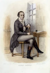 Andre Chenier (1762-1794), poeta francês, a la Concierge - em "Le Plutarque francais", Ed. Mennechet
