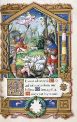 Anunciação aos Pastores, de um Livro de Horas feito para Francisco I, c.1532-1540