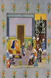 Outra Sessão Encantadora, ilustração das Mil e Uma Noites, 1895 (gravura a cores)