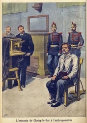 Antropometria - Alphonse Bertillon (1853-1914) ilustração de 