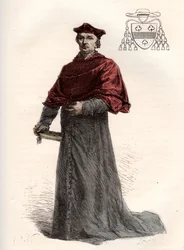 Antoine Duprat, cardeal legat francais (1463-1535) - Cardeal Antoine Duprat (1463-1535) - gravura de "L