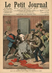 Apaches se divertindo, ilustração de &39;Le Petit Journal&39;, suplemento ilustre, 28 de julho de 1907