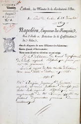 Nomeação por Napoleão de André Marie Ampère como inspector da Polytechnique - Menção Obrigatória: Arquivos da Bibl. de l