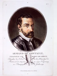 Armand de Gontaut, de Retratos de grandes homens, mulheres ilustres e temas memoráveis da França, publicou 1787-92