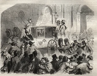 Prisão de Louis Alibaud após a sua tentativa de assassinato contra Luís Filipe I (1773-1850), rei dos Franceses, 25 de junho.