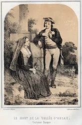 Fantasias Bascas - O mudo do vale Ossau - gravura em "Les soirees de mon tio souvenirs et recits de voyages" por MORING MICHEL - Final do século XIX