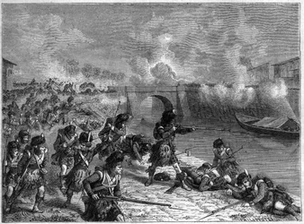 Batalha de Toulouse: última batalha entre as forças britânicas e espanholas sob o comando de Wellington contra as francesas 1814 - Batalha de Toulouse 10 de Abril de 1814 entre as tropas do exército imperioso comandado por Marechal Soult e as tropas do Ang