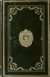 Encadernação de livros com o brasão de Napoleão Bonaparte (1769-1821) (couro verde e ouro)